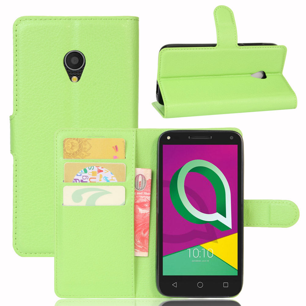 Alcatel U5 3G 4047D Case PU Leather Flip Magnetic Wallet Cover