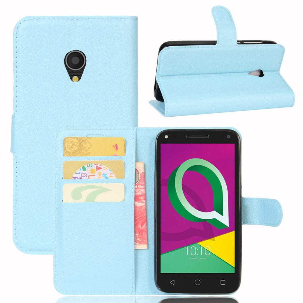 Alcatel U5 3G 4047D Case PU Leather Flip Magnetic Wallet Cover