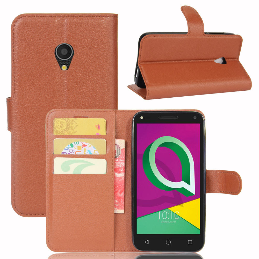 Alcatel U5 3G 4047D Case PU Leather Flip Magnetic Wallet Cover