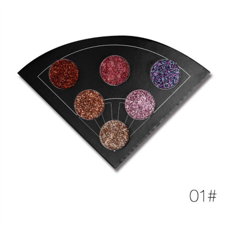Matallic Triangle Glitter Eyeshadow Palette Holographic Shade Eye Lip Face Makeup Shimmer Shine Powder Nude Diamond Eye Shadow