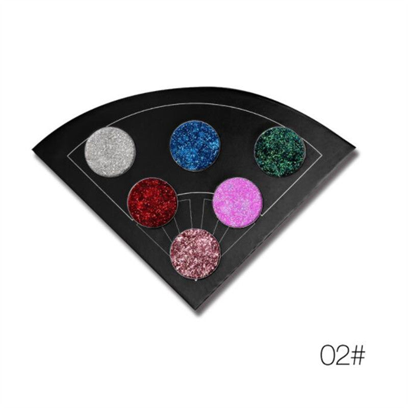 Matallic Triangle Glitter Eyeshadow Palette Holographic Shade Eye Lip Face Makeup Shimmer Shine Powder Nude Diamond Eye Shadow