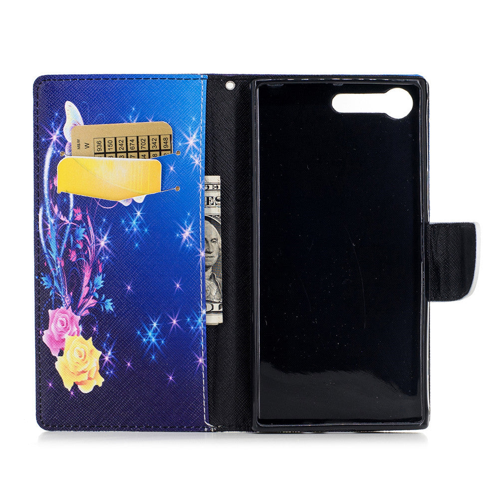 Sony Xperia XZ Premium Case PU Leather Flip Wallet Magnetic Cover for Sony Xperia XZ Premium