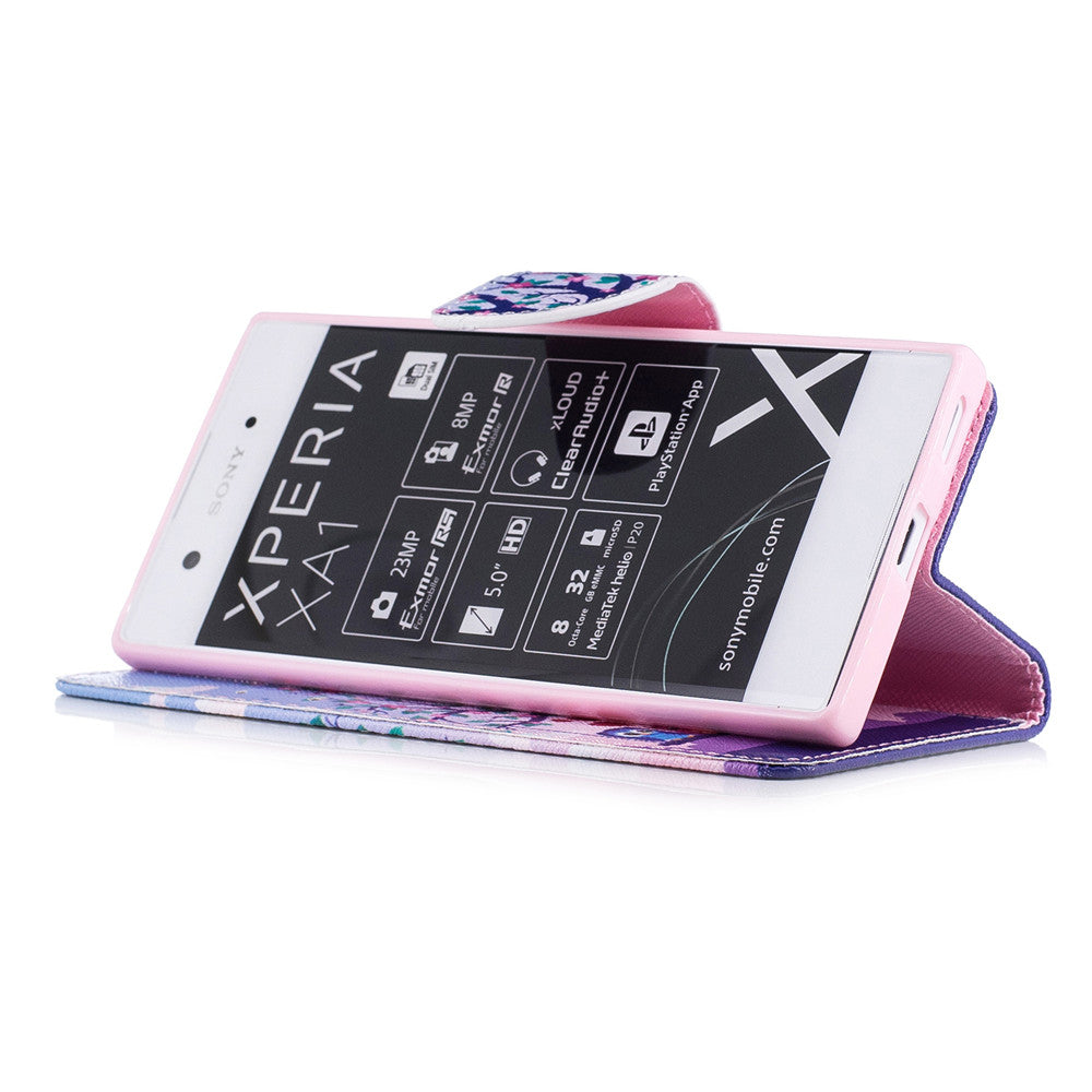 Sony Xperia XA1 Case PU Leather Flip Wallet Magnetic Cover for Sony Xperia XA1