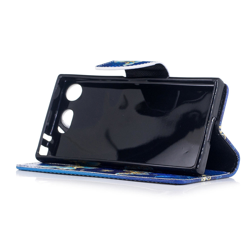 Sony Xperia XZ1 Compact Case PU Leather Flip Wallet Magnetic Cover for Sony Xperia XZ1 Compact