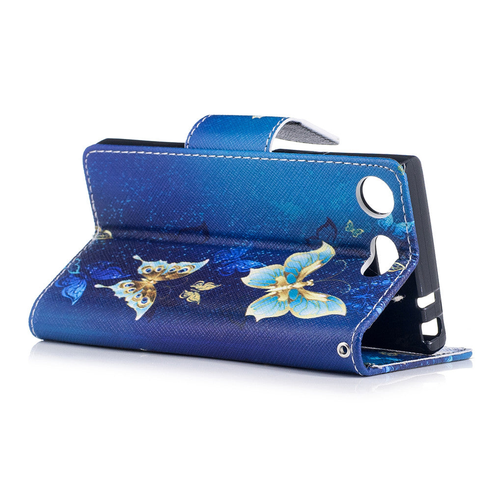 Sony Xperia XZ1 Compact Case PU Leather Flip Wallet Magnetic Cover for Sony Xperia XZ1 Compact