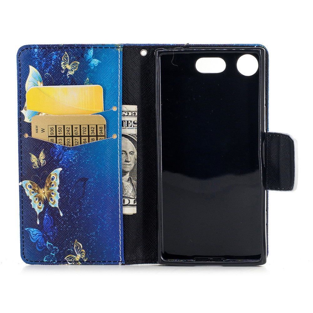 Sony Xperia XZ1 Compact Case PU Leather Flip Wallet Magnetic Cover for Sony Xperia XZ1 Compact