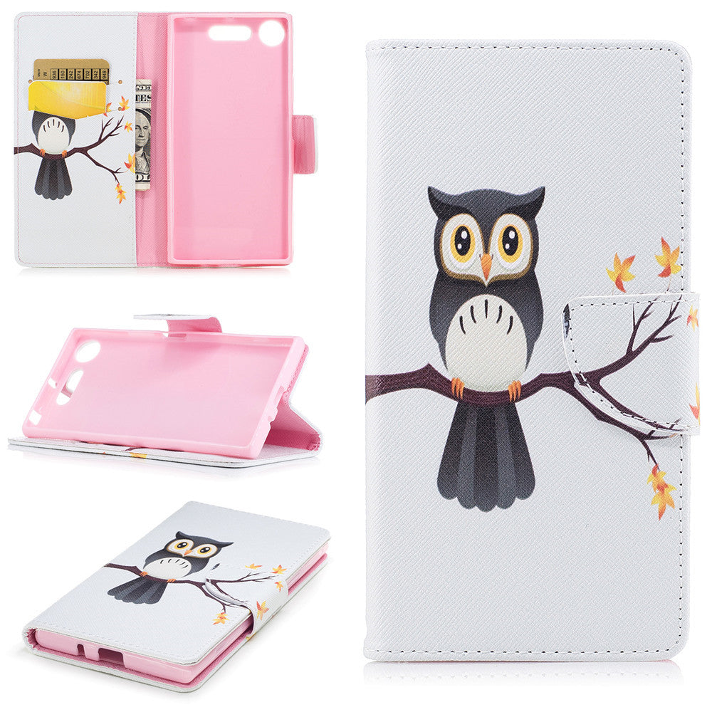 Sony Xperia XZ1 Case PU Leather Flip Wallet Magnetic Cover for Sony Xperia XZ1