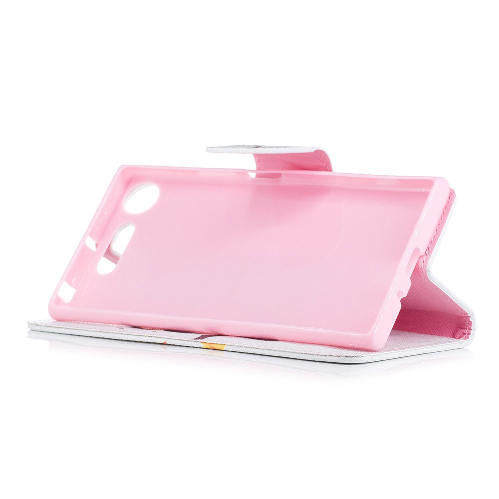 Sony Xperia XZ1 Case PU Leather Flip Wallet Magnetic Cover for Sony Xperia XZ1