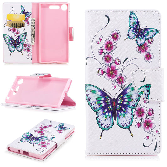 Sony Xperia XZ1 Case PU Leather Flip Wallet Magnetic Cover for Sony Xperia XZ1