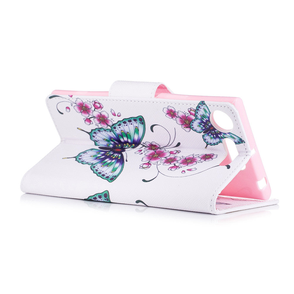 Sony Xperia XZ1 Case PU Leather Flip Wallet Magnetic Cover for Sony Xperia XZ1