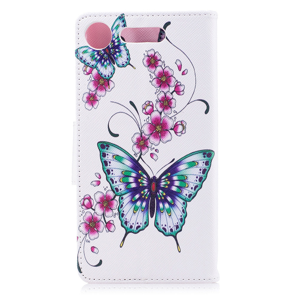 Sony Xperia XZ1 Case PU Leather Flip Wallet Magnetic Cover for Sony Xperia XZ1