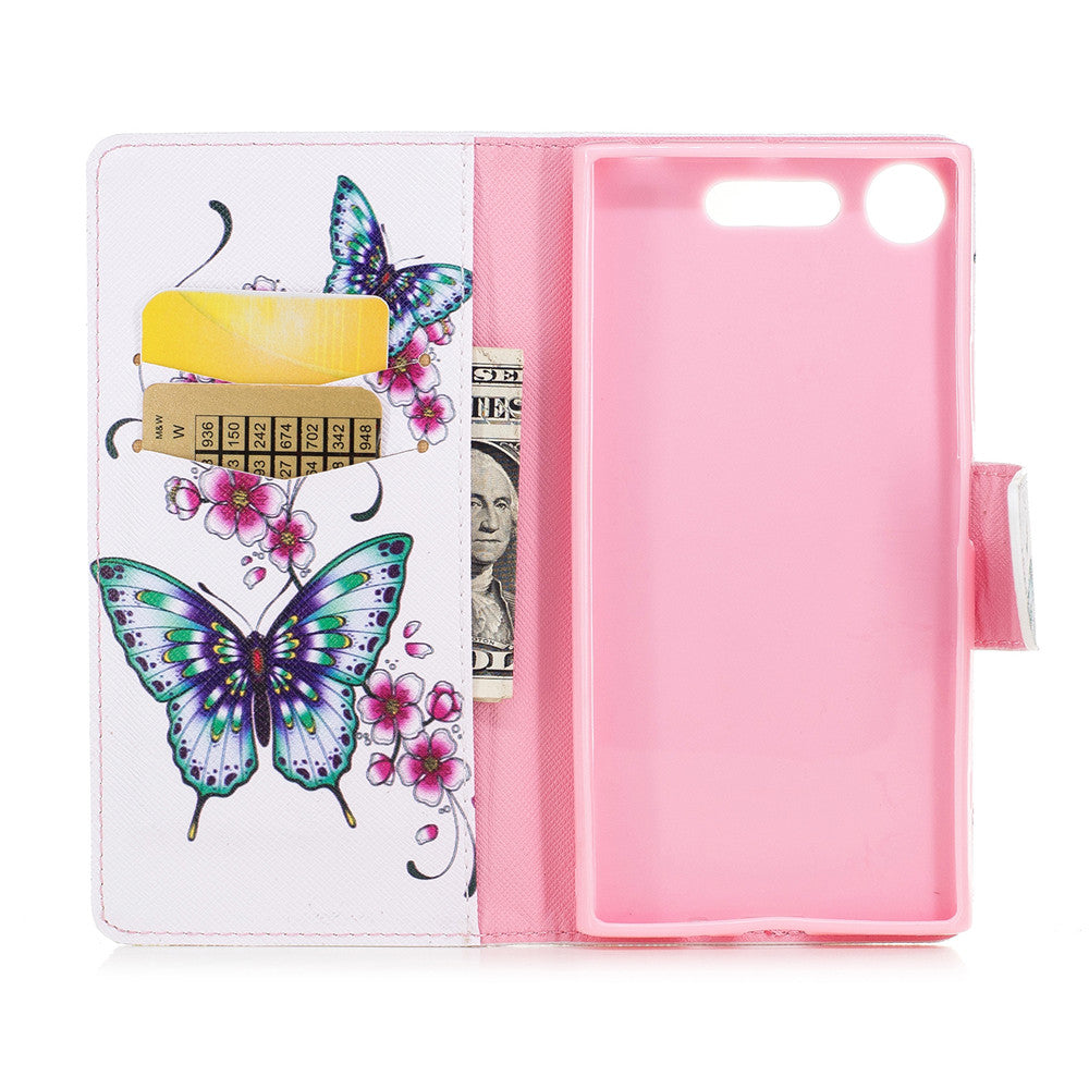 Sony Xperia XZ1 Case PU Leather Flip Wallet Magnetic Cover for Sony Xperia XZ1