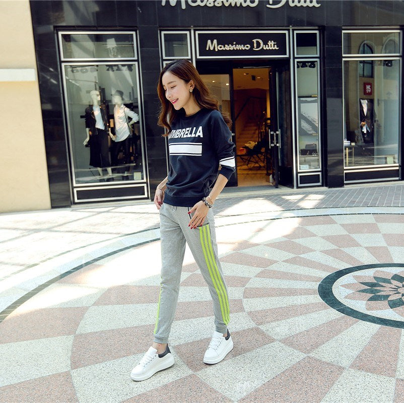 Sweatpants Women Pants Joggers Casual Baggy Side Striped High Waist Lady Trousers LH011