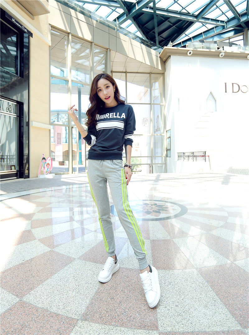 Sweatpants Women Pants Joggers Casual Baggy Side Striped High Waist Lady Trousers LH011