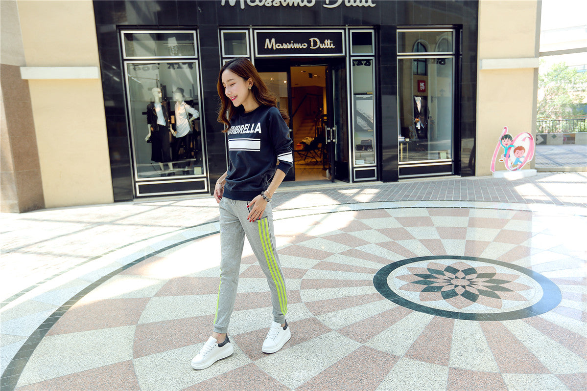 Sweatpants Women Pants Joggers Casual Baggy Side Striped High Waist Lady Trousers LH011