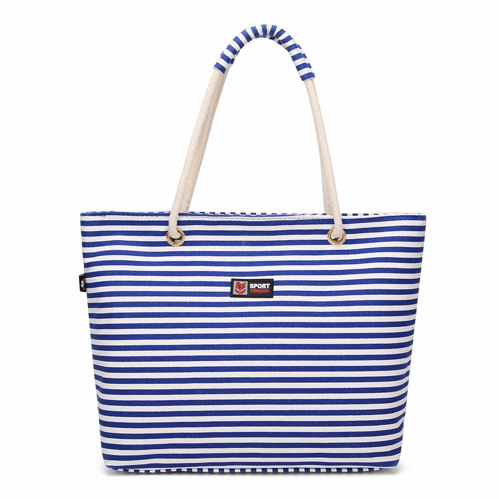 Eco-friendly Women's Shopping Bag Shoulder Bag Lady Handbag Striped Oxford cloth bag AS-002