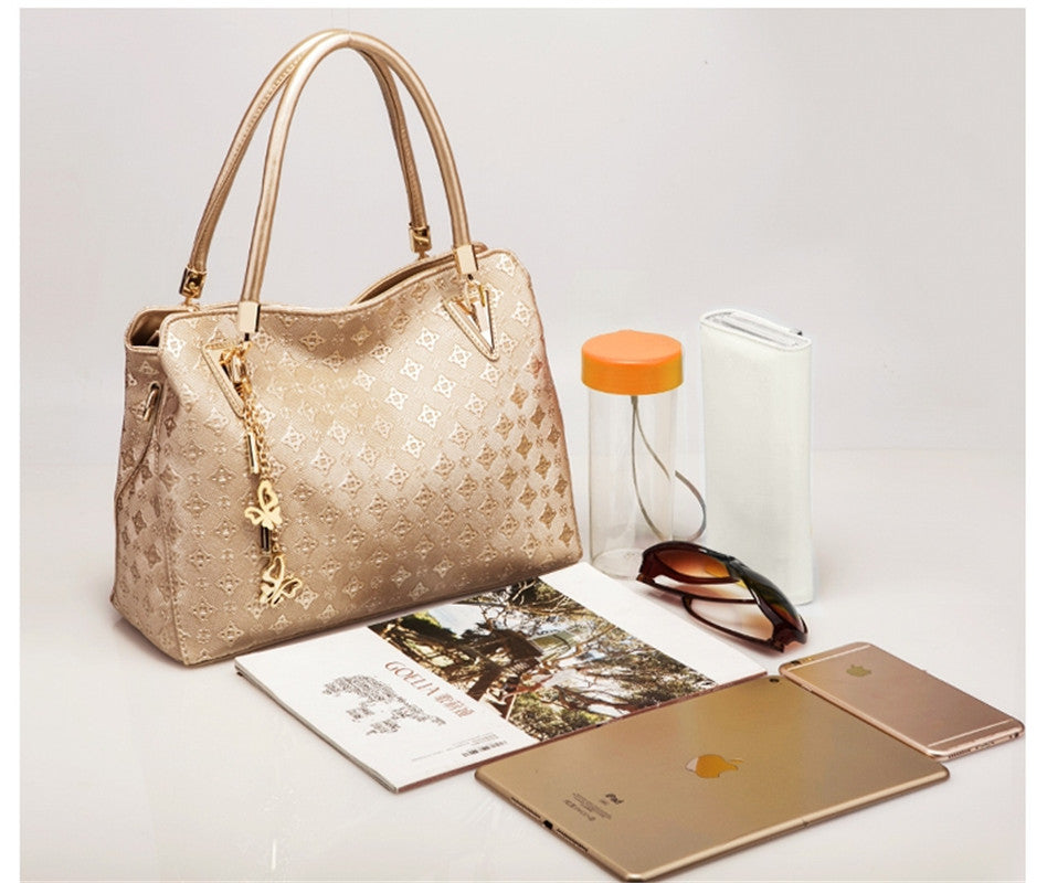 Women Bags Set 4Pcs PU Leather Handbag Casual Shopping Messenger Bags BB-012