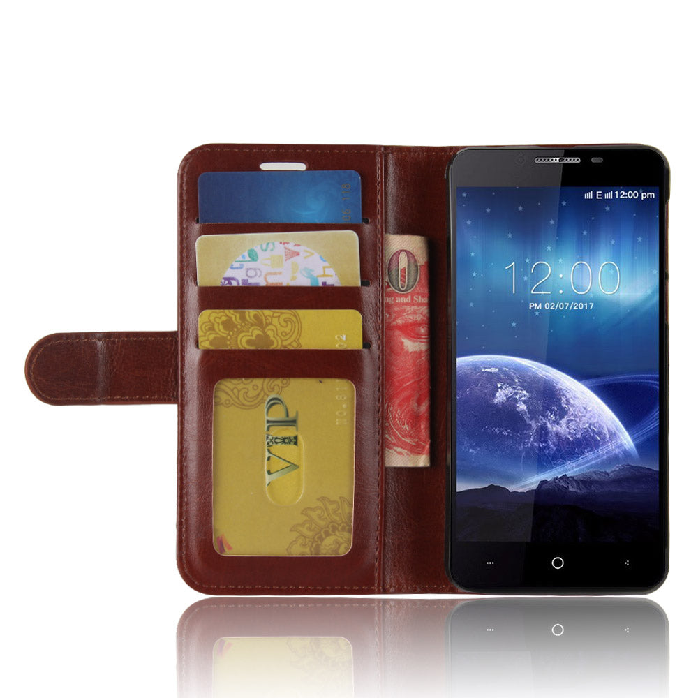 Leagoo kiicaa Power Case PU Leather Flip Magnetic Wallet Cover