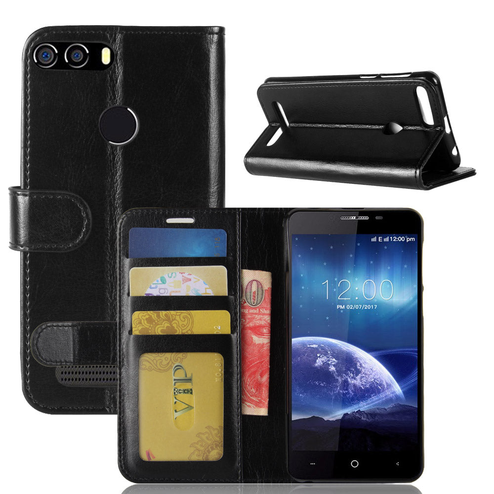 Leagoo kiicaa Power Case PU Leather Flip Magnetic Wallet Cover