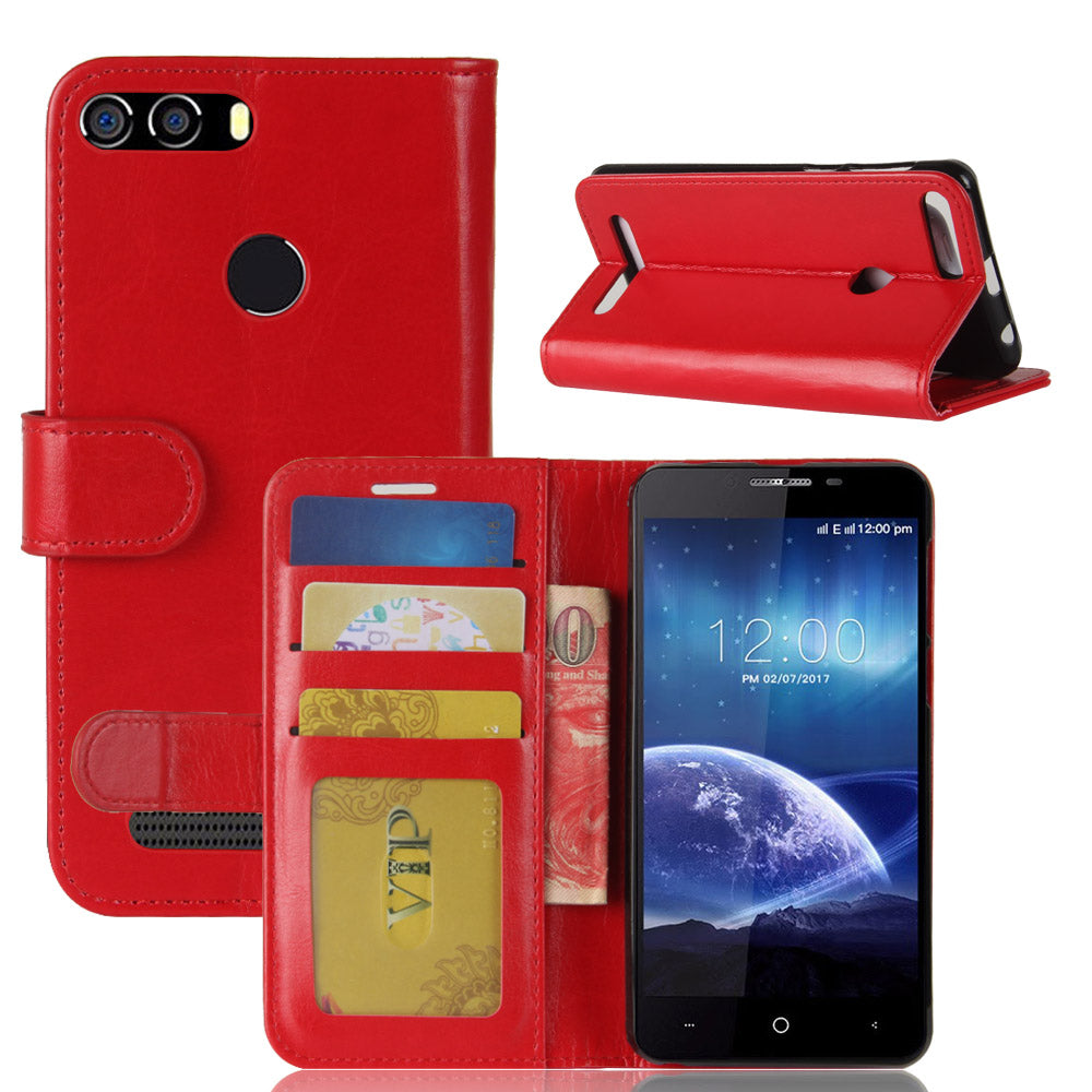 Leagoo kiicaa Power Case PU Leather Flip Magnetic Wallet Cover