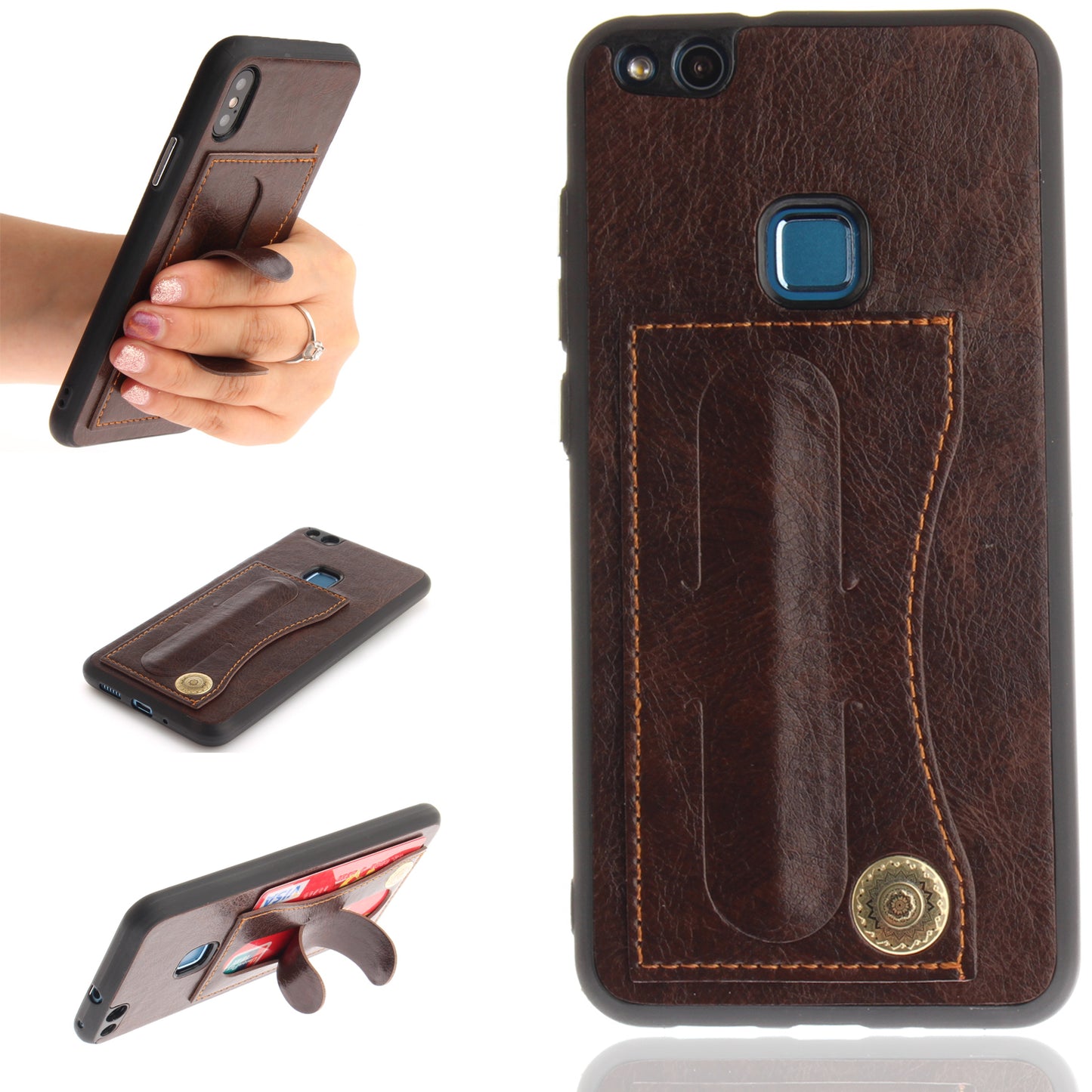 Huawei P10 Lite Case PU Leather Card Slot Stand Cover for Huawei P10 Lite