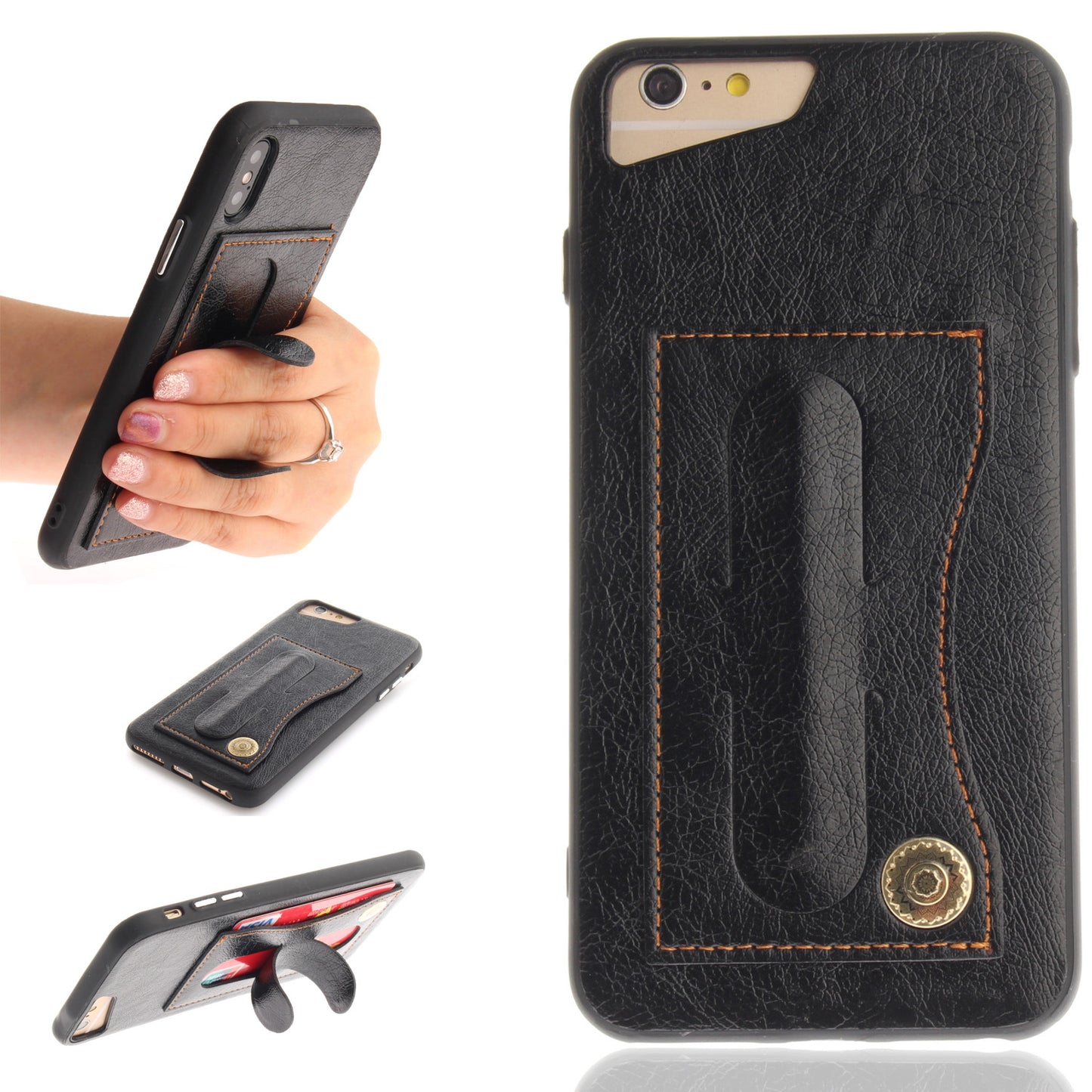 iPhone 6 Plus 7 Plus 8 Plus Case PU Leather Card Slot Stand Cover for iPhone 6 Plus 7 Plus 8 Plus