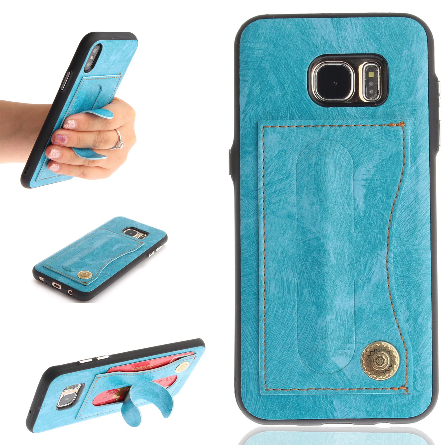 Samsung Galaxy S7 edge Case PU Leather Card Slot Stand Cover for Samsung Galaxy S7 edge