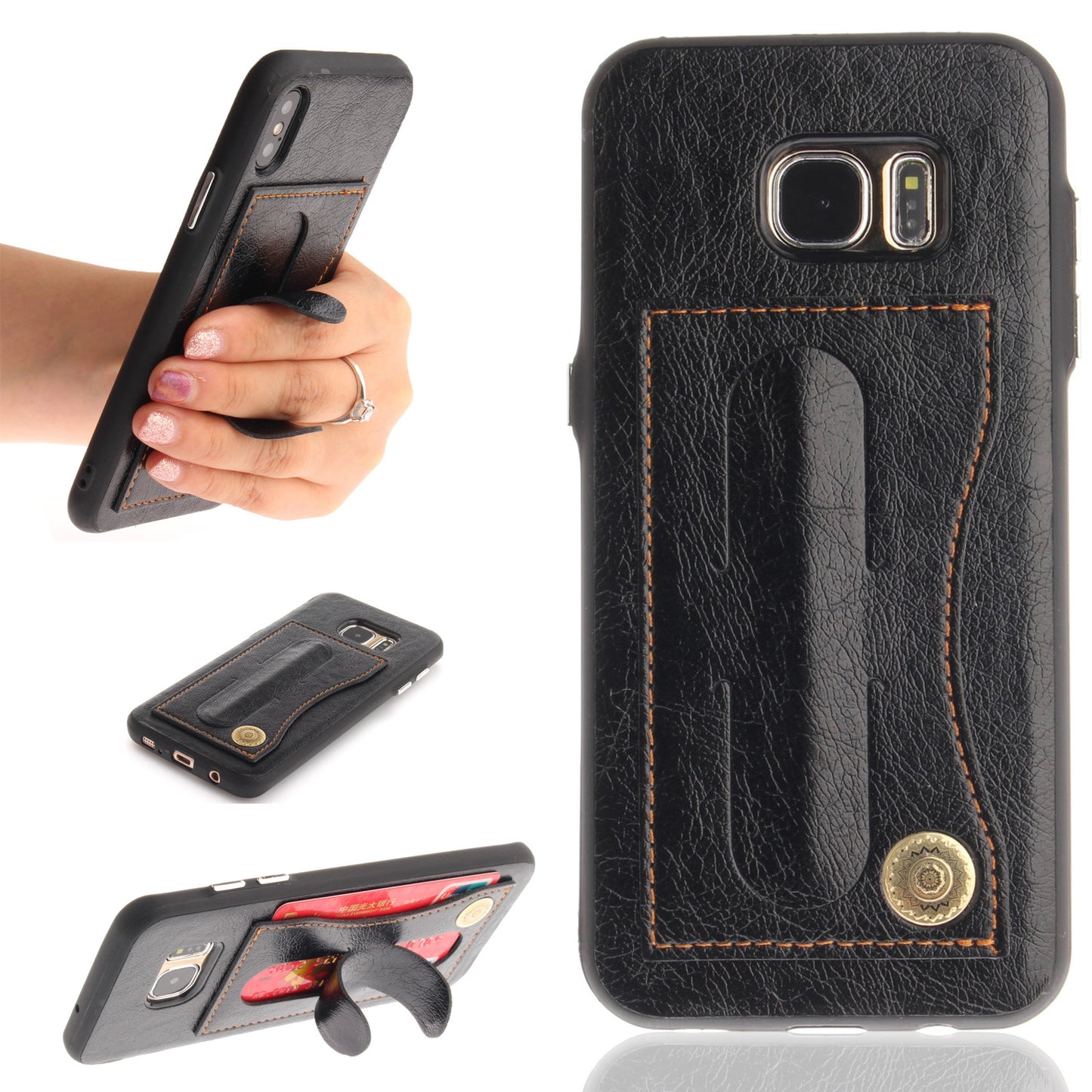 Samsung Galaxy S7 edge Case PU Leather Card Slot Stand Cover for Samsung Galaxy S7 edge