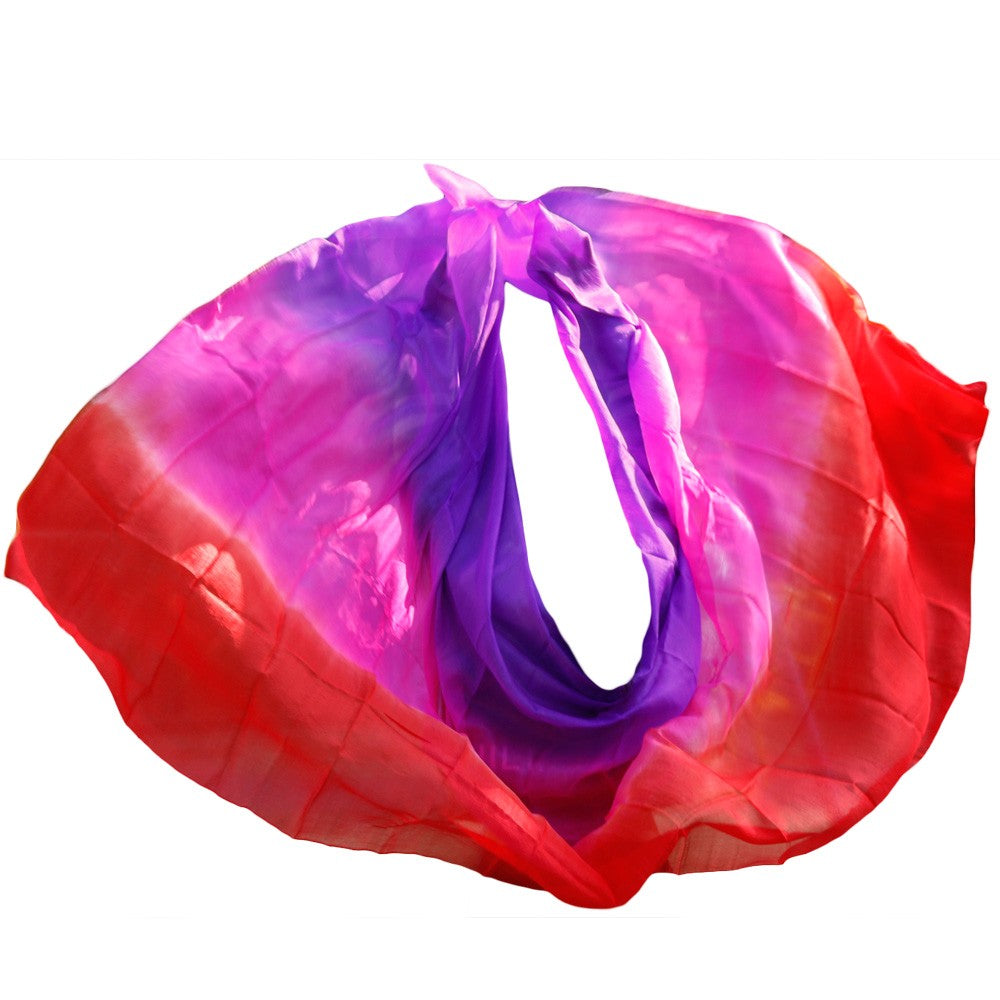 design real silk belly dance veil cheap dance veils,tari perut kostum veil wholesale 250 270x114cm Red Rose Red purple