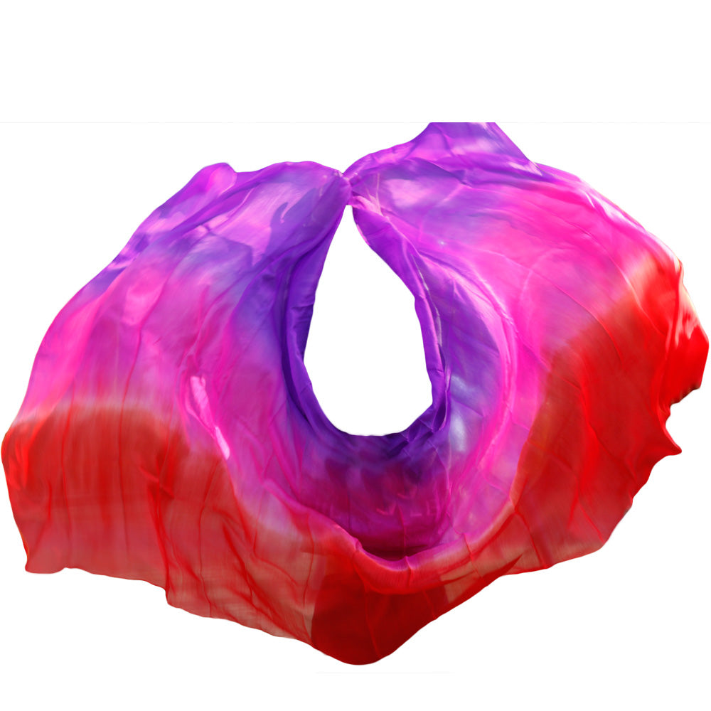 design real silk belly dance veil cheap dance veils,tari perut kostum veil wholesale 250 270x114cm Red Rose Red purple