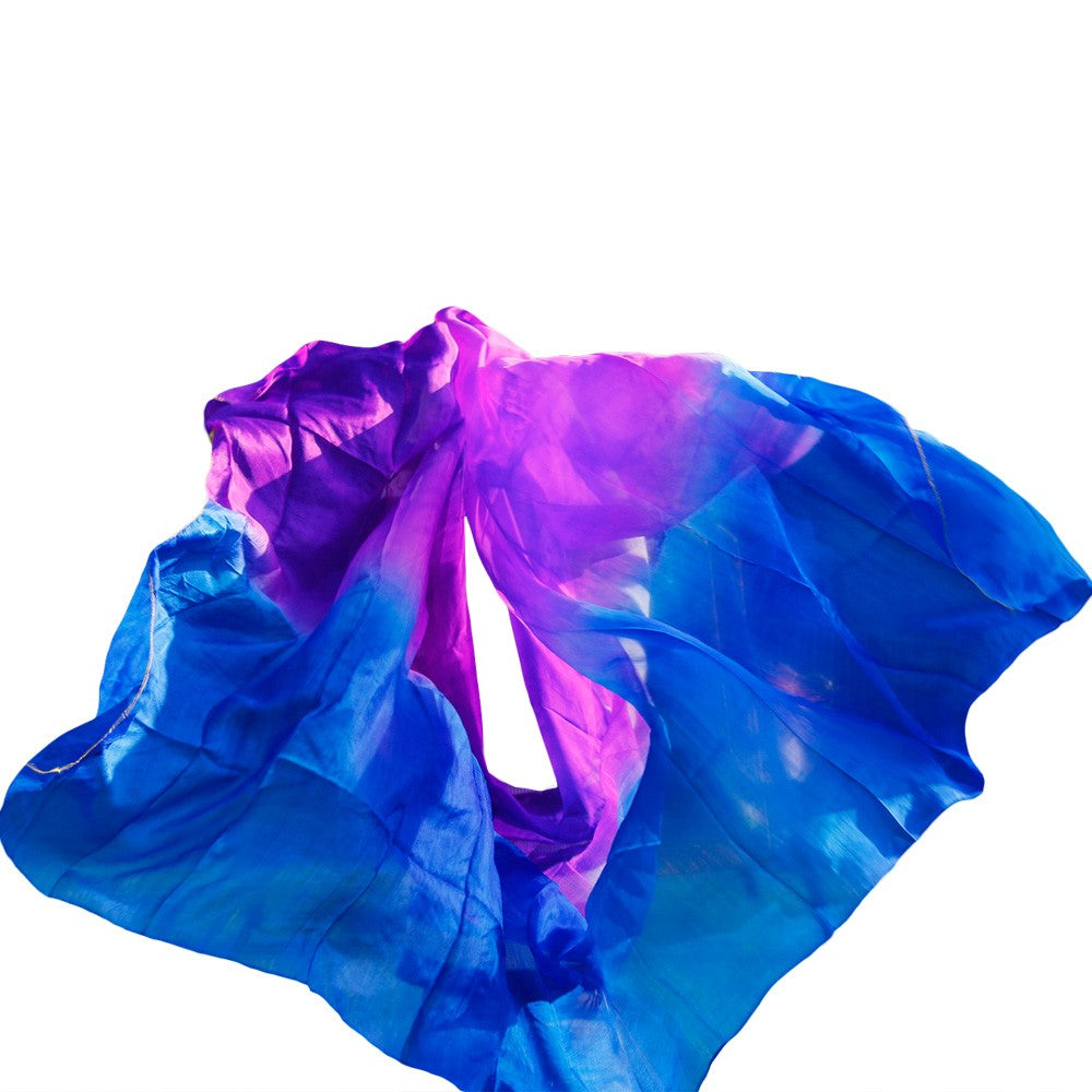 2018 high quality cheap dance veils women's sexy silk belly dance veil wholesale Purple Royal blue 250 270 X114 cm