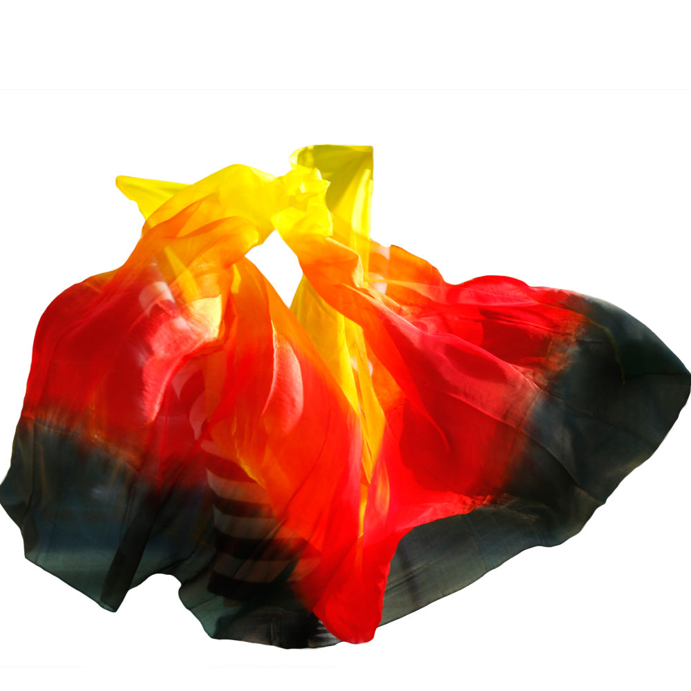 design real silk belly dance veil cheap dance veils tari perut kostum veil wholesale 250 270 X114cm Black red orange Yellow