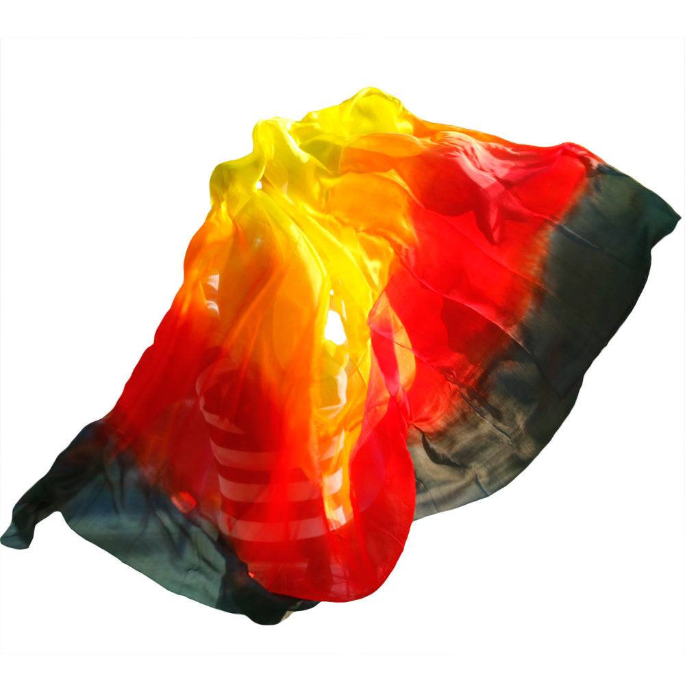 design real silk belly dance veil cheap dance veils tari perut kostum veil wholesale 250 270 X114cm Black red orange Yellow