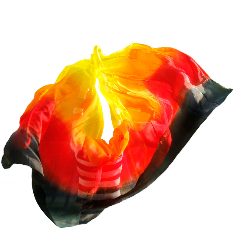 design real silk belly dance veil cheap dance veils tari perut kostum veil wholesale 250 270 X114cm Black red orange Yellow