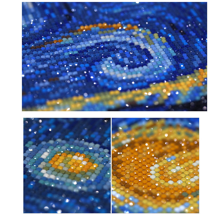 Meian,"Starry Night"Diamond Embroidery,Full,5D,DIY,Diamond Painting,Cross Stitch,Diamond Mosaic,Bead Picture,Diamant Home Deco