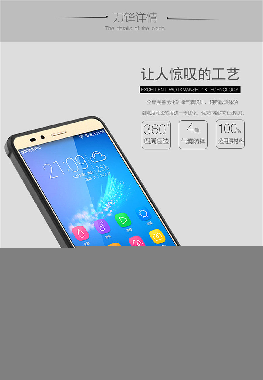 Huawei Honor 5X Case Full Covered Protective Matte Non-slip Luxury Silicon Cover for Huawei Honor 5X