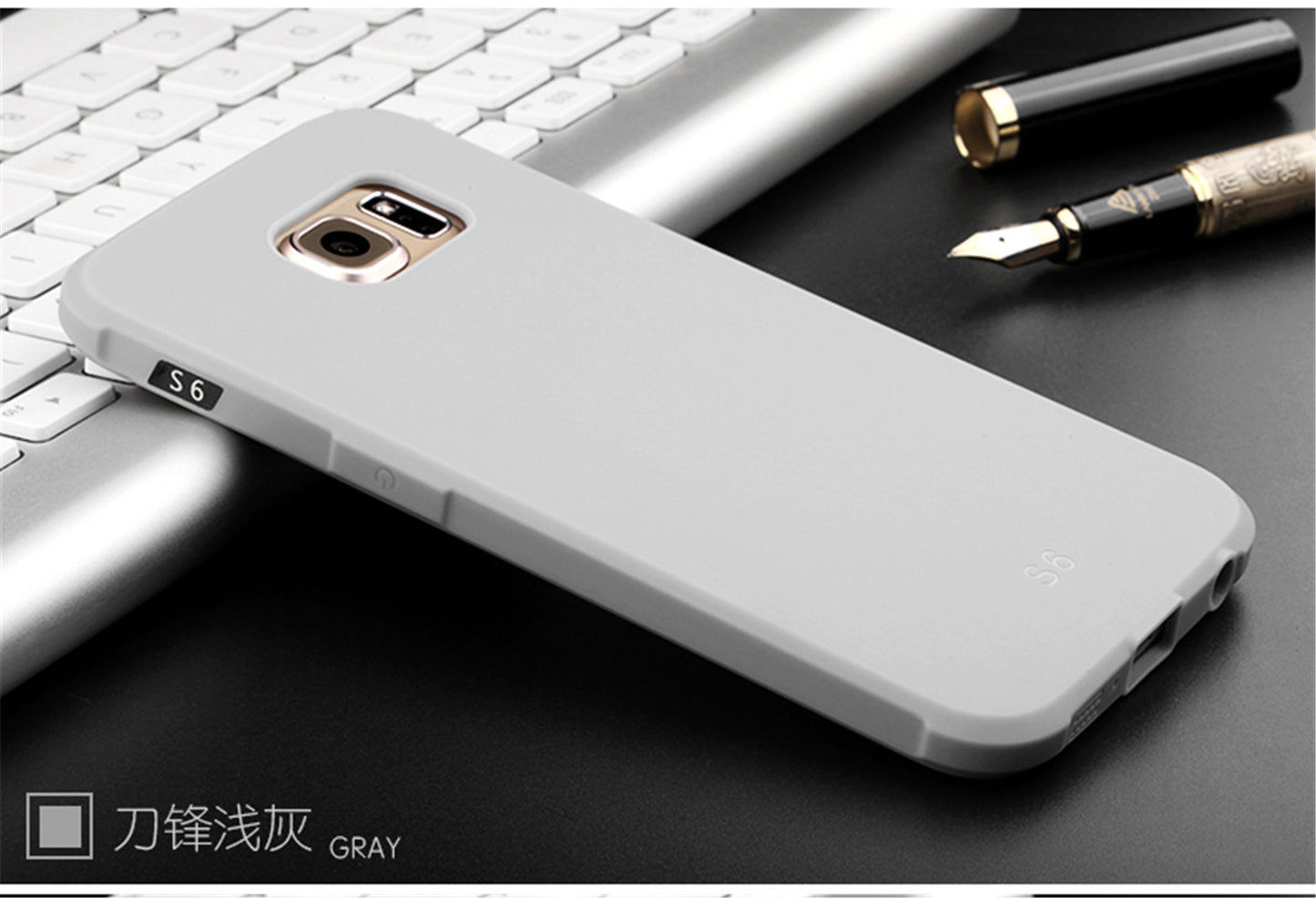 Samsung Galaxy S6 Case Full Covered Protective Matte Non-slip Luxury Silicon Cover for Samsung Galaxy S6