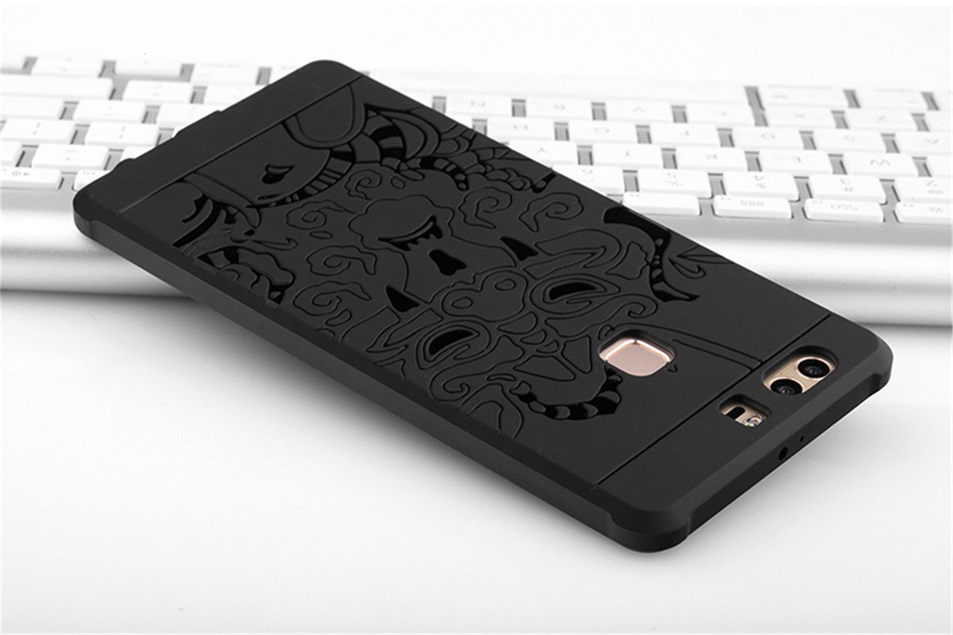 Huawei P9 Plus Case 3D Embossed Dragon Pattern Luxury Full Covered Matte Non-slip Protective Cover Huawei P9 Plus