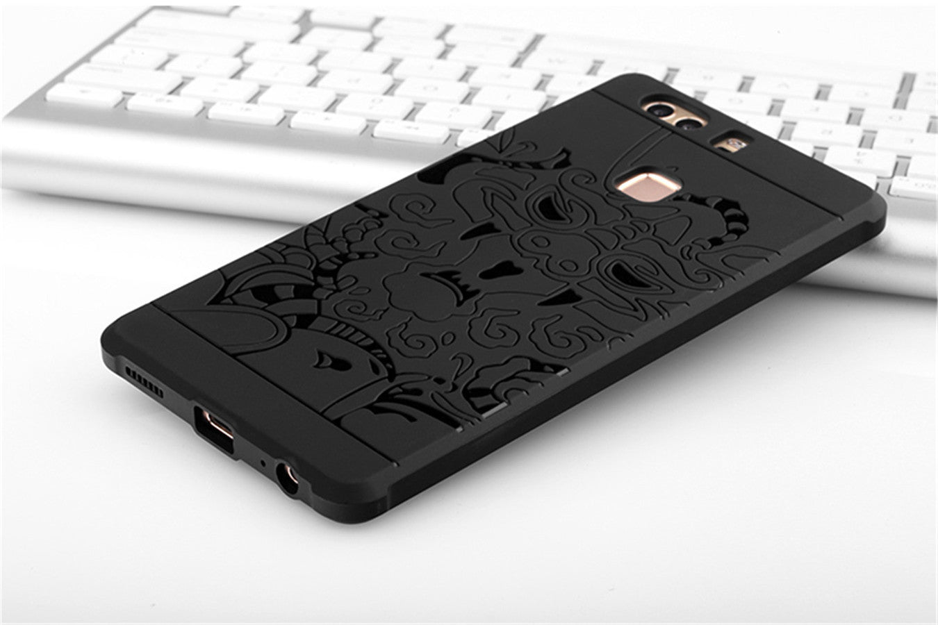 Huawei P9 Plus Case 3D Embossed Dragon Pattern Luxury Full Covered Matte Non-slip Protective Cover Huawei P9 Plus
