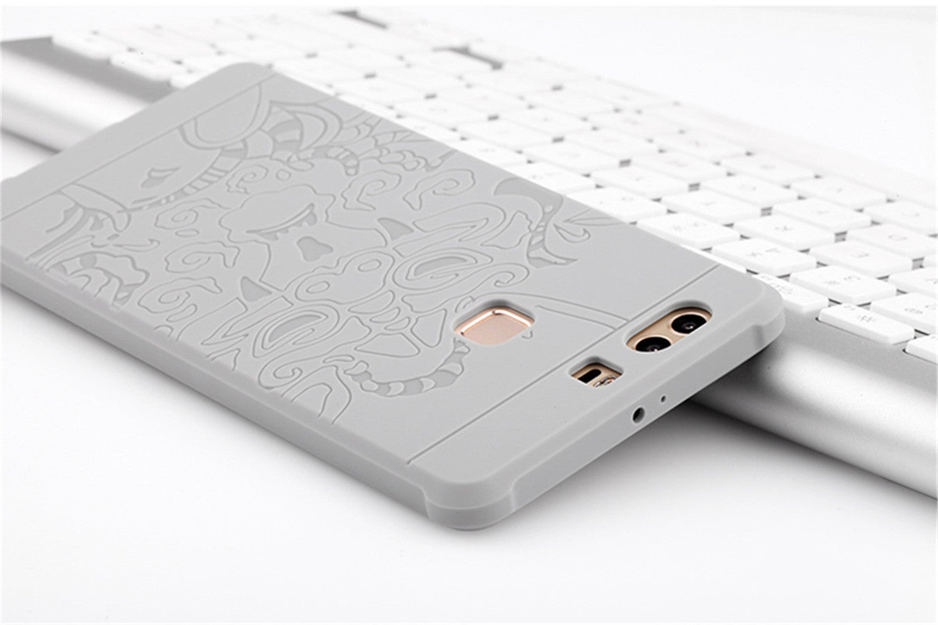 Huawei P9 Plus Case 3D Embossed Dragon Pattern Luxury Full Covered Matte Non-slip Protective Cover Huawei P9 Plus