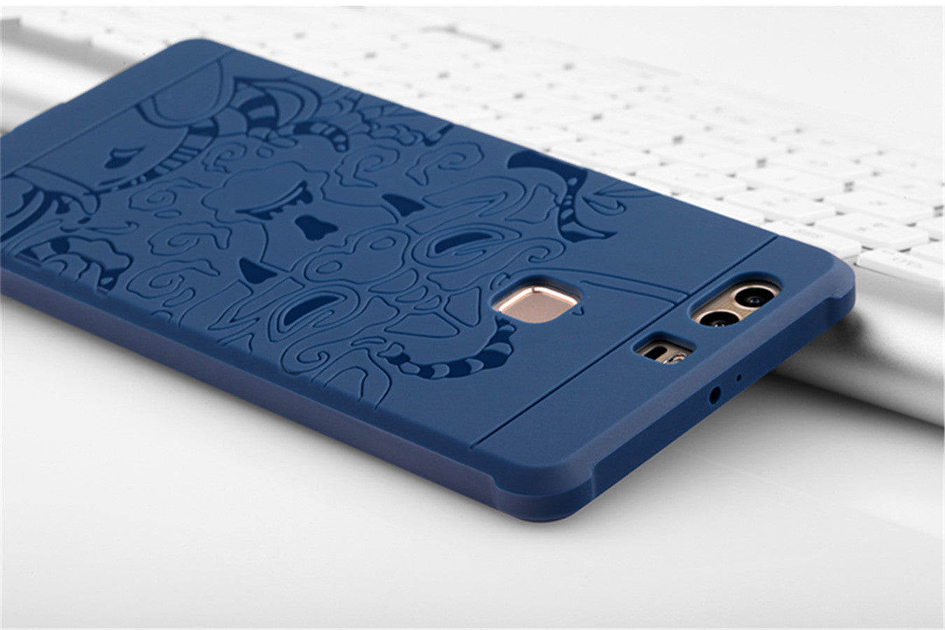 Huawei P9 Plus Case 3D Embossed Dragon Pattern Luxury Full Covered Matte Non-slip Protective Cover Huawei P9 Plus
