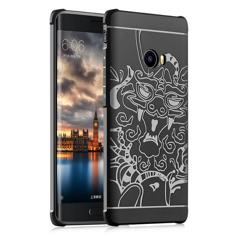 Xiaomi Mi Note 2 Case 3D Embossed Dragon Pattern Luxury Full Covered Matte Non-slip Protective Cover Xiaomi Mi Note 2