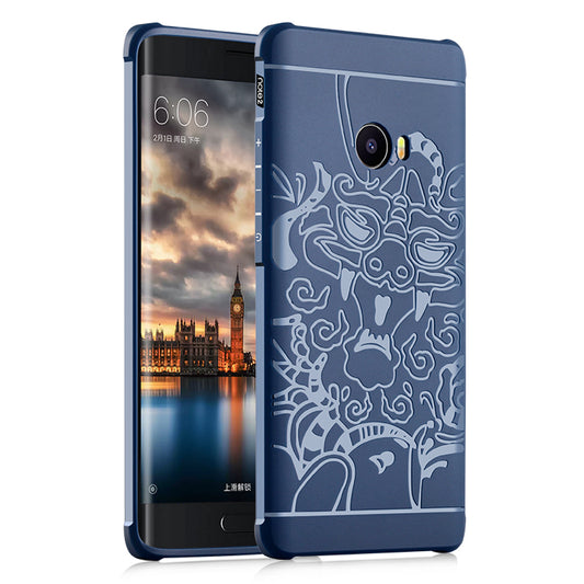 Xiaomi Mi Note 2 Case 3D Embossed Dragon Pattern Luxury Full Covered Matte Non-slip Protective Cover Xiaomi Mi Note 2