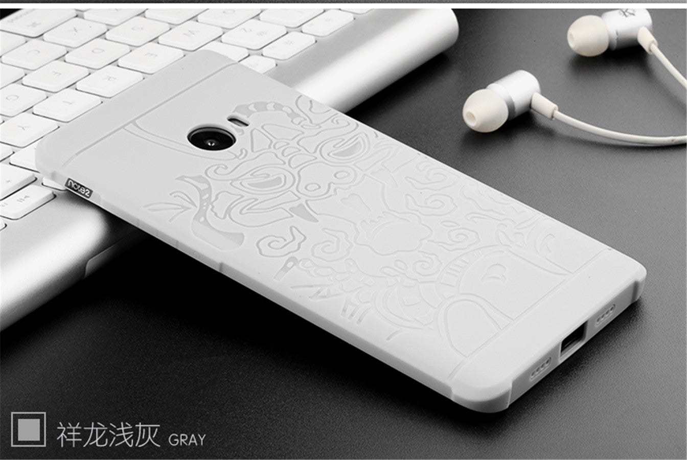 Xiaomi Mi Note 2 Case 3D Embossed Dragon Pattern Luxury Full Covered Matte Non-slip Protective Cover Xiaomi Mi Note 2