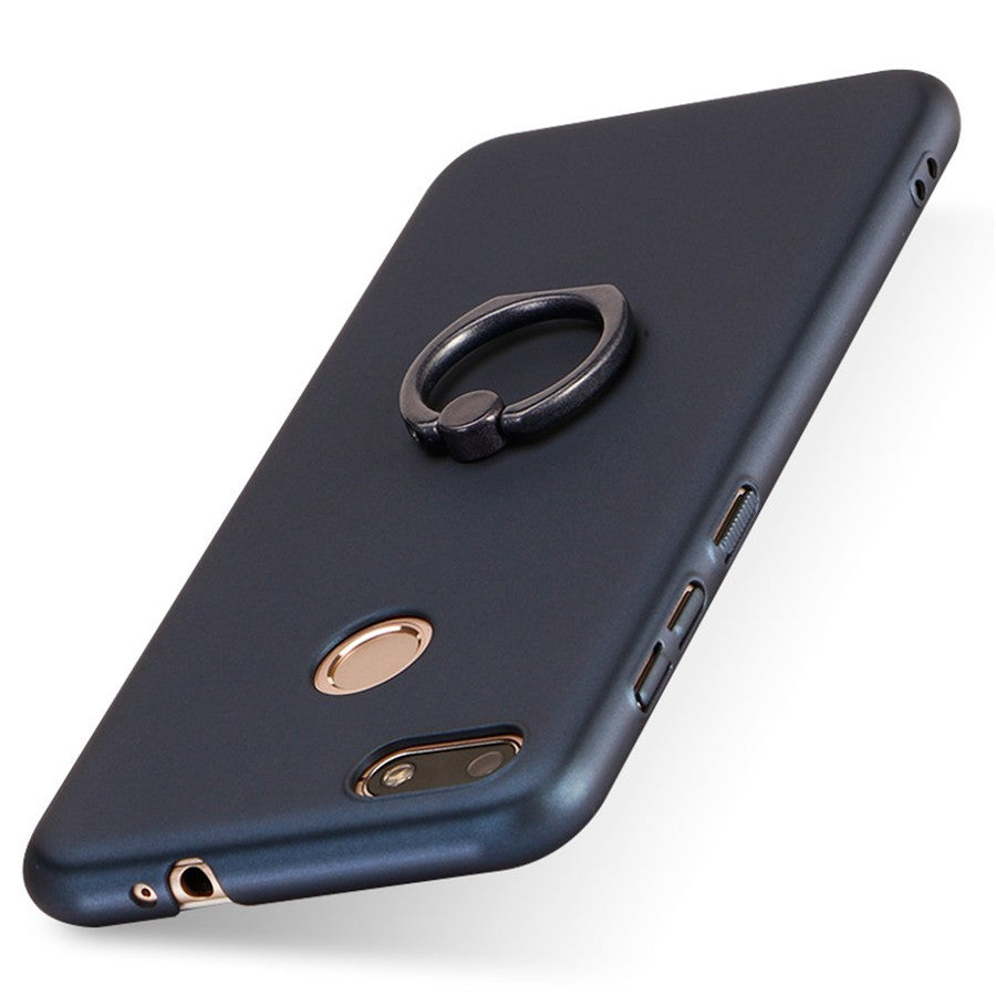 Huawei nova lite Case Solid Color Matte Ring Stand Non-slip Shockproof Back Cover For Huawei Enjoy 7