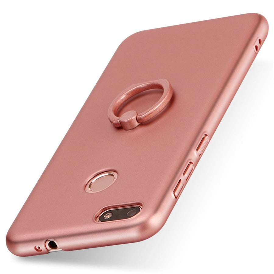 Huawei nova lite Case Solid Color Matte Ring Stand Non-slip Shockproof Back Cover For Huawei Enjoy 7