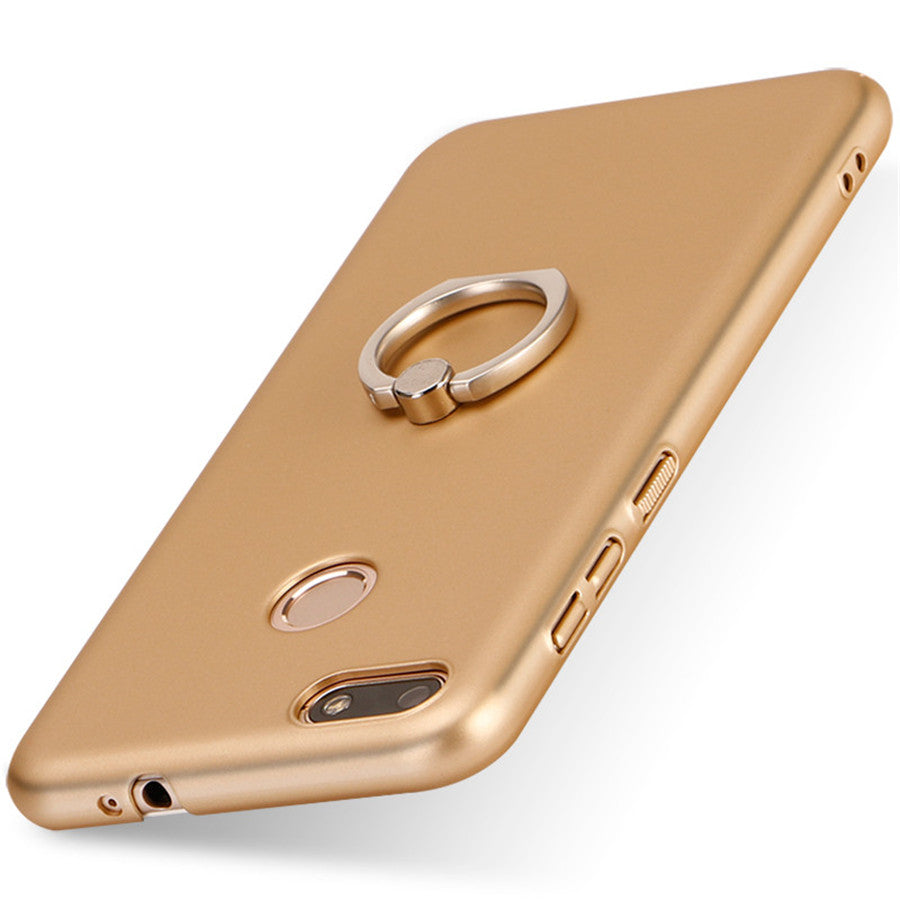 Huawei nova lite Case Solid Color Matte Ring Stand Non-slip Shockproof Back Cover For Huawei Enjoy 7