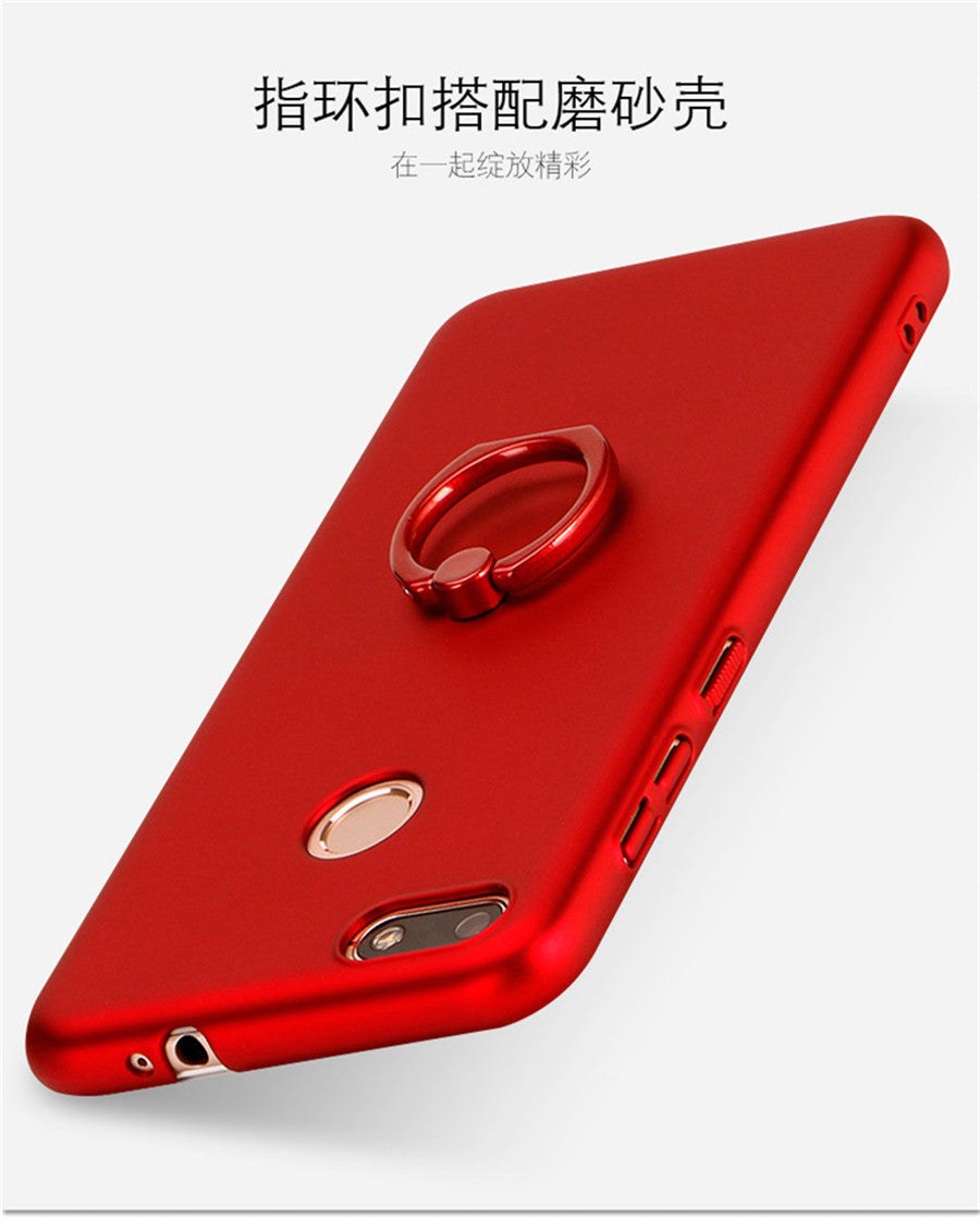 Huawei nova lite Case Solid Color Matte Ring Stand Non-slip Shockproof Back Cover For Huawei Enjoy 7