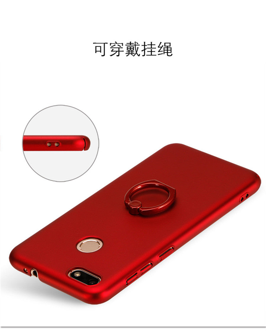 Huawei nova lite Case Solid Color Matte Ring Stand Non-slip Shockproof Back Cover For Huawei Enjoy 7