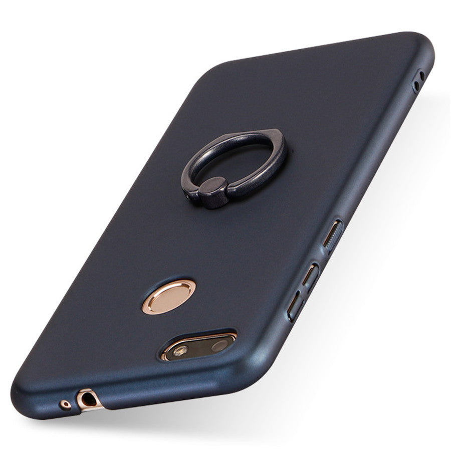 Huawei nova lite Case Solid Color Matte Ring Stand Non-slip Shockproof Back Cover For Huawei Enjoy 7